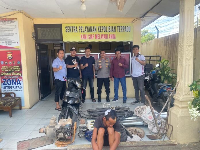 Tertangkap Usai Curi Mesin dan Kabel, Warga Bengkulu Tengah Ditahan Polsek Ratu Agung.