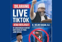 ASN dan PPPK Bengkulu Dilarang Live TikTok Saat Jam Kerja