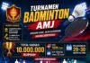 Turnamen Badminton AMJ Diserbu Peserta, Kuota Awal Terlampaui dengan 69 Tim Terdaftar
