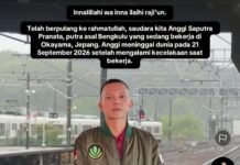 Pekerja Asal Bengkulu Meninggal Dunia di Jepang Usai Kecelakaan Kerja