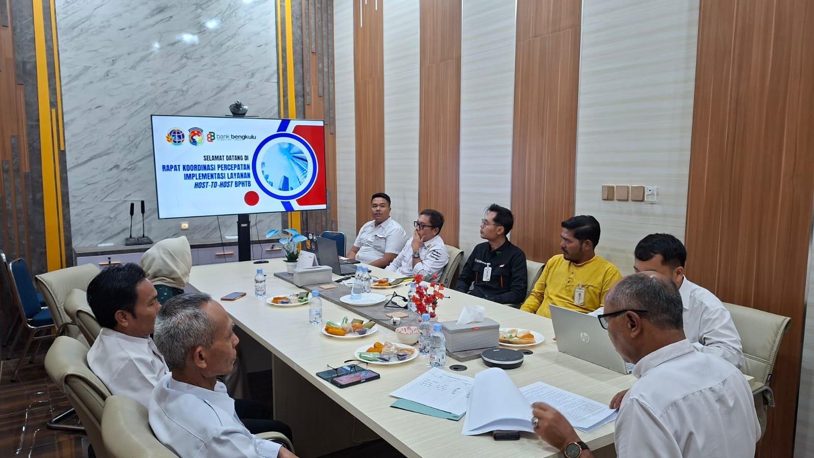 Perkuat Integrasi Layanan Pertanahan dan Perpajakan, Kantah Mukomuko Gelar Rapat Koordinasi Host to Host BPHTB